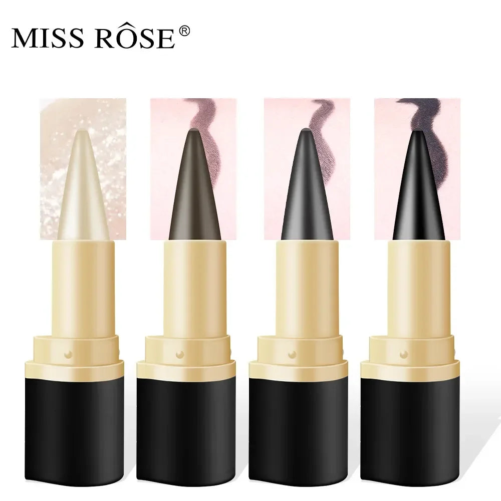 Miss Rose Black Long-Lasting Eye liner Pen Makeup 24-Hour Waterproof Gel Eye Shadow Eyeliner Pencil Kajal Eye Shimmer Cosmetics