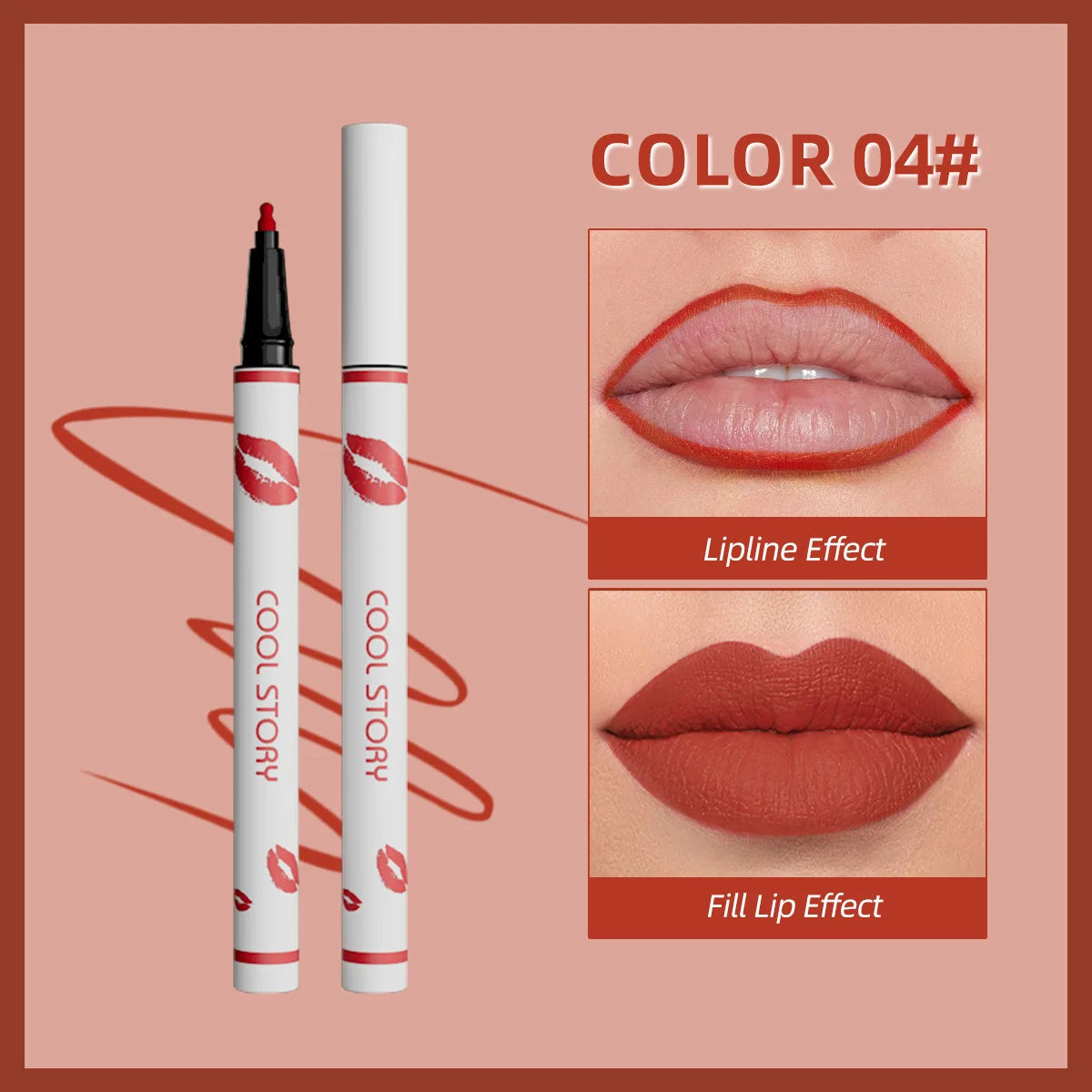 Liquid Matte Lipliner Pencil Waterproof long Lasting Lipstick Pen Natural Quick Drying Lip Liner Outline Lips Contour Makeup