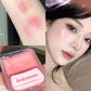 Orange Pink Blusher Plate with Puff Water Gloss Blush Cream Makeup Lasting Moisturizing Cheek Tint Rouge Portable Blush Cosmetic