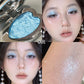 Chameleon Smoked Blue Eyeshadow Monochrome Diamond Highlighter Contouring Palette Fine Flash Brighten Metallic Eye Shadow Makeup