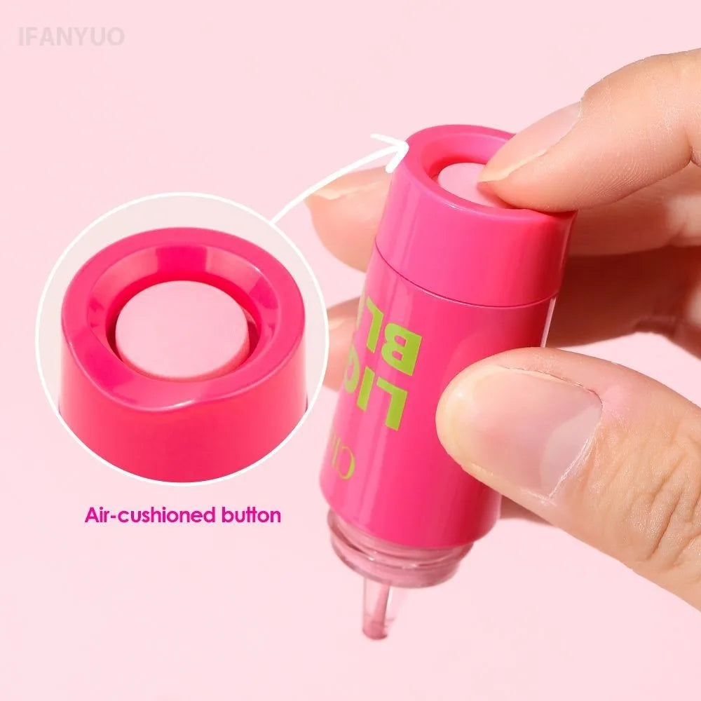 Liquid Pearlescent Blush Hydrate All Day Air Cushion Press Face Cheek Tint Moisturized Long Lasting Rouge Cheek Contour Makeup