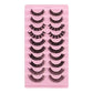 10Pairs 3D Mink Lashes Russian Strip Lash Dramatic False Eyelashes Faux Cils Makeup Wholesale Fake Eyelash Extension