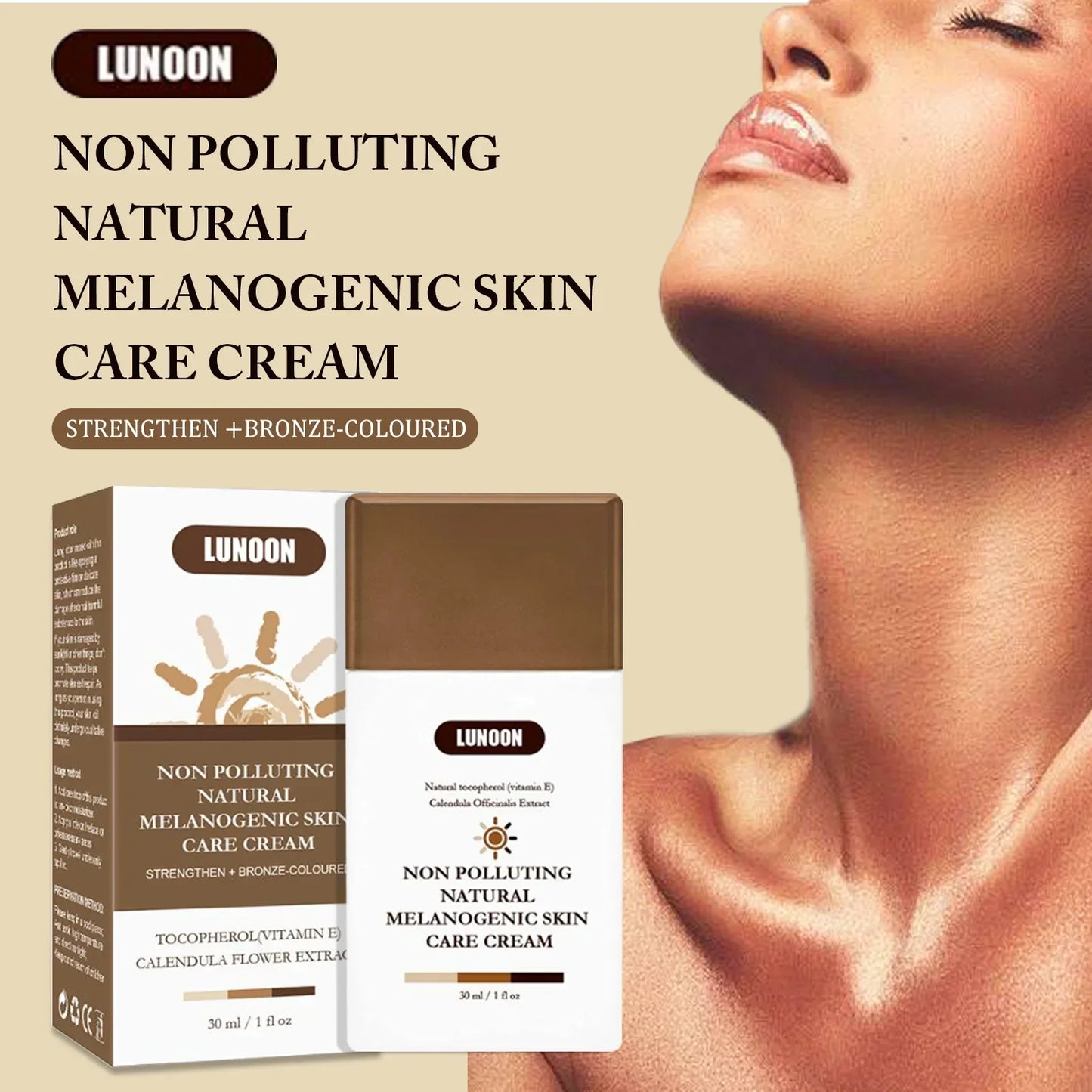 Natural Self Tanning Lotion Enhances Skin Melanin Bronzer For Face And Body Prevents Sunburn Sunless Tanning Cream
