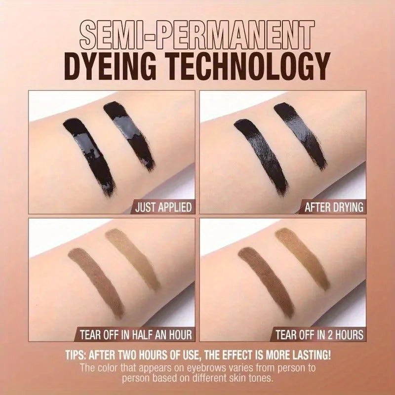 Peel-off Eyebrow Gel Tint Waterproof Grey Brown Lasting Non Smudge 3D Eyeliner Pen Natural Liquid Brow Tattoo Dying Cream Makeup