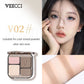 VEECCI Highlighters Bronzers Makeup Palette Matte Shimmer Natural Three-dimensional Nose Contour Powder Palet Chinese Cosmetics