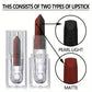Soft Matte Two-Tone 2-in-1 Lipstick Long-Lasting Glitter and Matte Lipstick Lip Gloss is Not Easy to Fade.Perfect Romantic Lip G