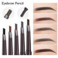 2 in 1 Eyebrow pencil professional Cosmetics makeup for women 5 Colors Waterproof Eyebrow Tattoo brush Long Lasting eyebrow pen
