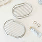 Simple 304 stainless steel soap holder bathroom shower tray soap rack storage stand countertop laundry soap box