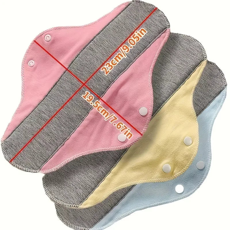 1/2/4pcs Reusable Leak Proof Sanitary Pads Menstrual Cloth Pads Washable Breathable Period Heavy Flow Night Use