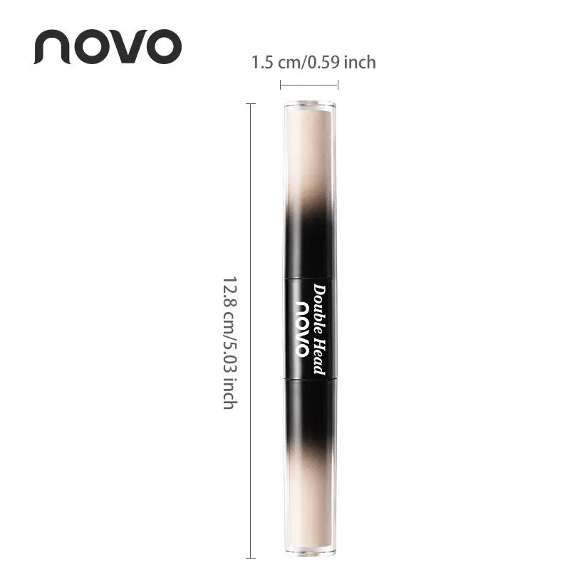 Double Ended Liquid Concealer Stick& Foundation, Waterproof, Sweatproof, Non-Sticky, Cover Acne Marks, For Eyes & Cheek