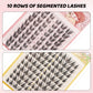 DINGSEN 10 rows Individual Eyelashes Wholesale 10-12mm Cluster Lashes Natural Anime False Kake Eyelashes Extension Makeup