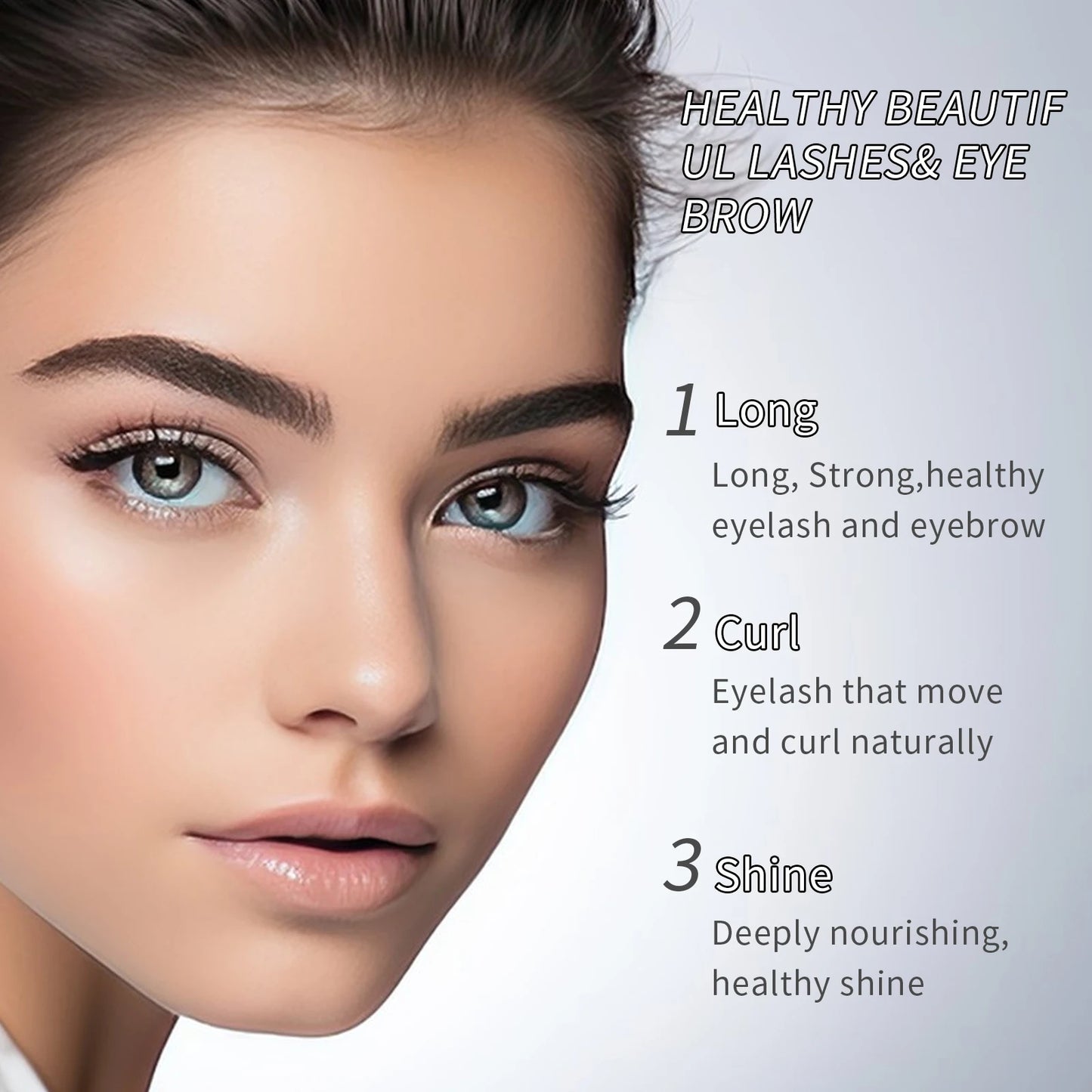 2 Pcs Eyelash Essence with Double Brush Design Nourishing Eyelash Eyebrow Enhancer Serum for Beautiful, Healthier Lashes and Brows