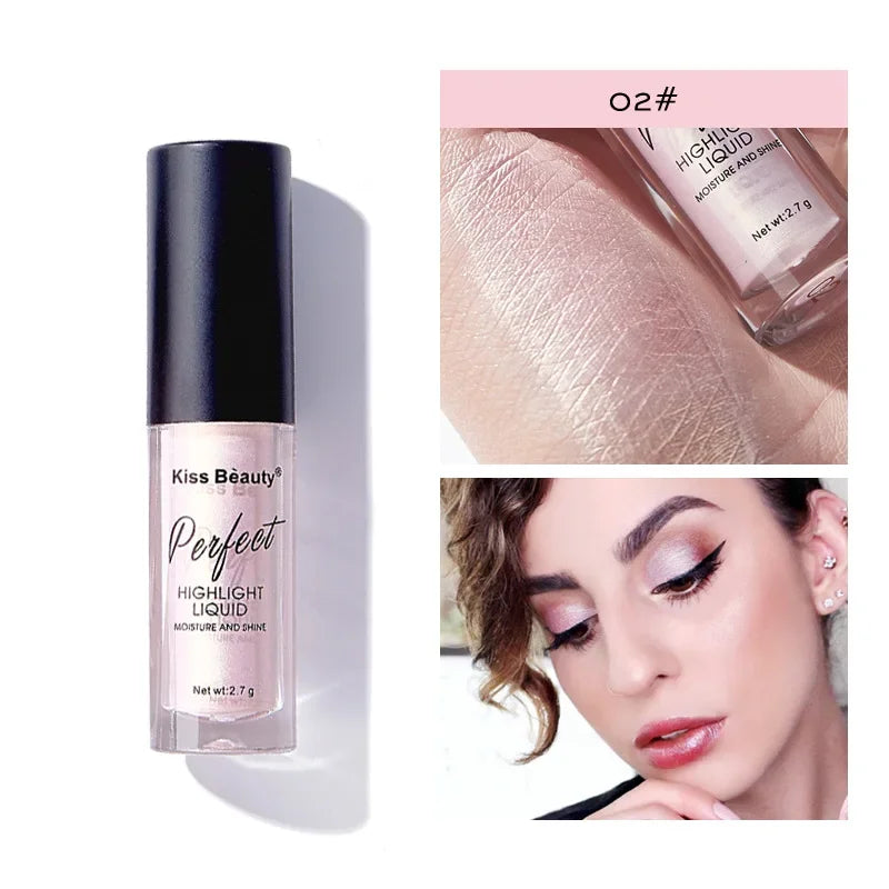 Liquid  Highlighter Face Contouring Pearlescent Makeup Brightener Bronzer Glow Body Face Contour Shimmer Cosmetics