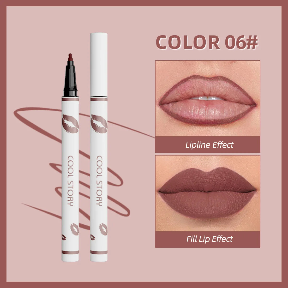 Liquid Matte Lipliner Pencil Waterproof long Lasting Lipstick Pen Natural Quick Drying Lip Liner Outline Lips Contour Makeup