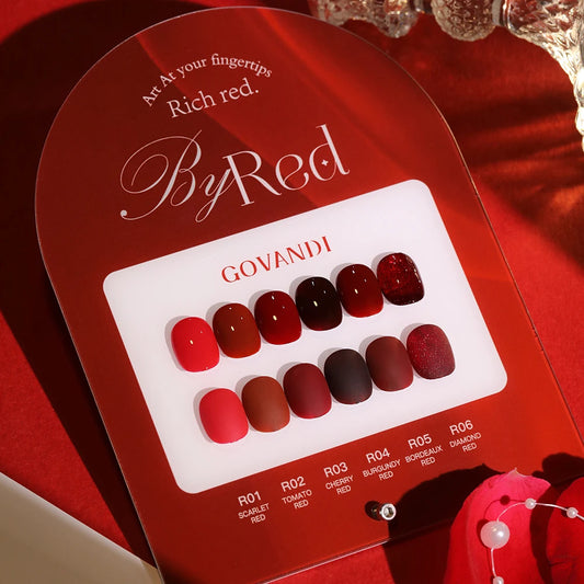 High Quality Christmas Gift Winter Red Nail Gel Set With Nail Polish Color Card UV Gel Kit For Professional Manicure Nail Salon