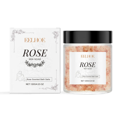Rose Bath Salts Deep Cleansing Pores Exfoliating Long Lasting Fragrance Shower Relax Stress Relief Aromatherapy Body Skin Care