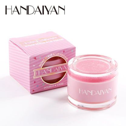 HANDAIYAN 2-in-1 Lip Exfoliator & Moisturizer Sugar Scrub Lip Repair Mask Lipbalm Double Lip Care Effected Lip Scrub Balm