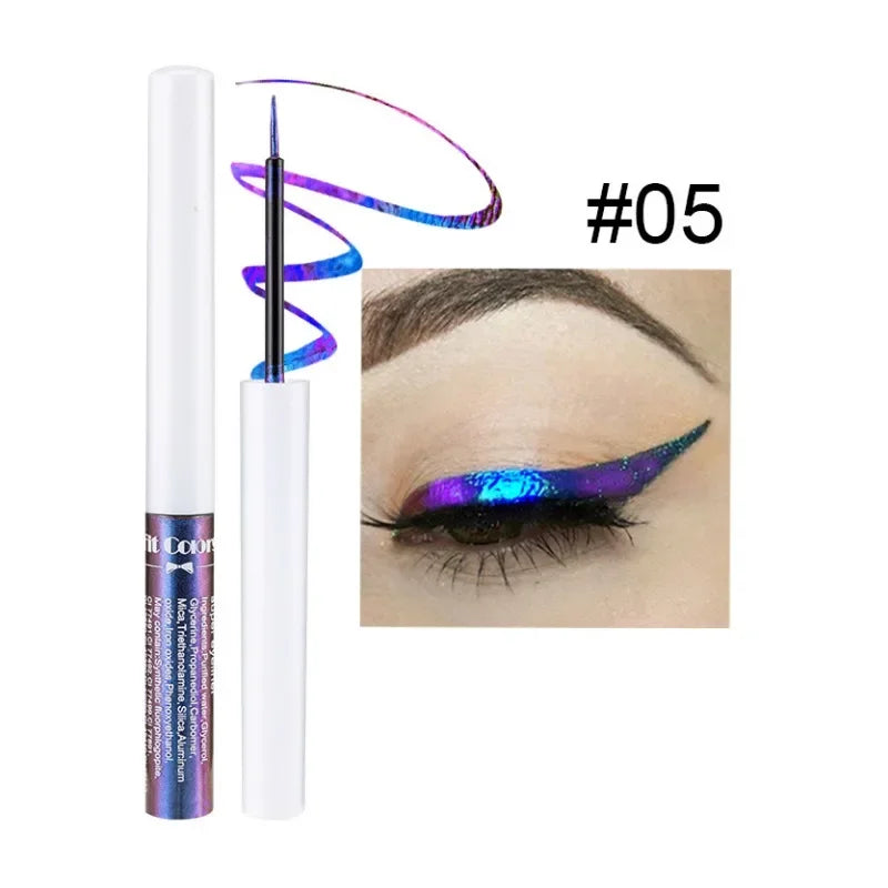 Metallic Discoloured Eye Shadow Purple Green Glitter Eyeshadow Makeup Chameleon Eyeshadow Liquid Polarized Colorful Cosmetics