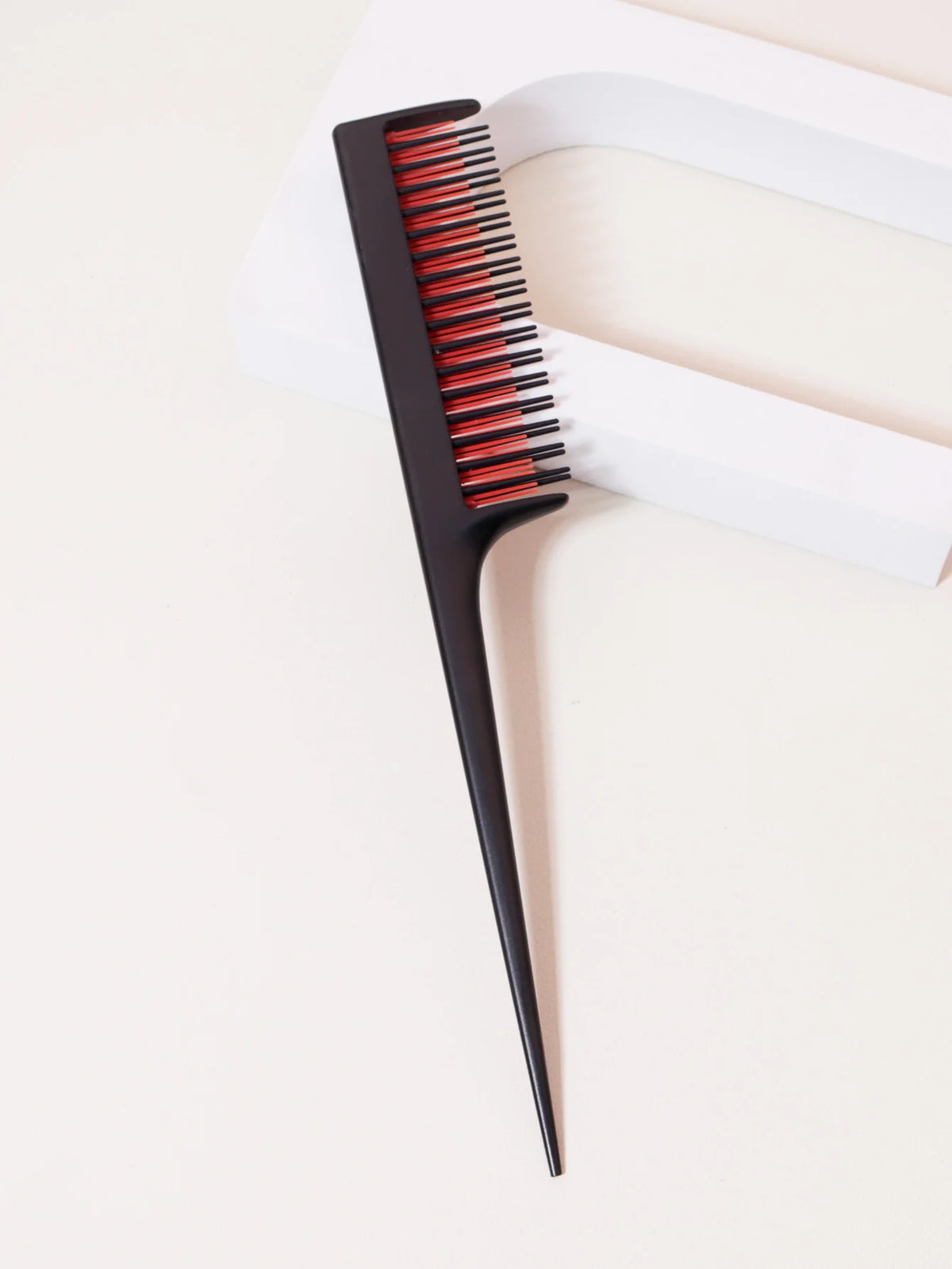 Three layer comb, styling tool, structured layered mouse tail comb, used for combing the back roots, evening styling