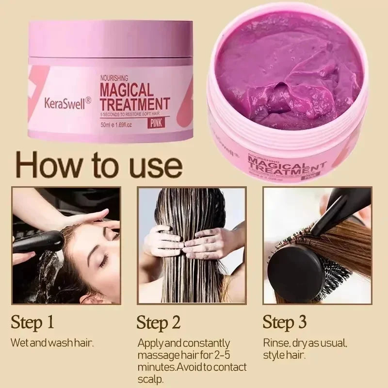 Magical Keratin Hair Mask 5 Seconds Repair Hair Soft Smooth Shiny Deep Moisturize Conditioner for Dry Damaged Hair All Hair Type