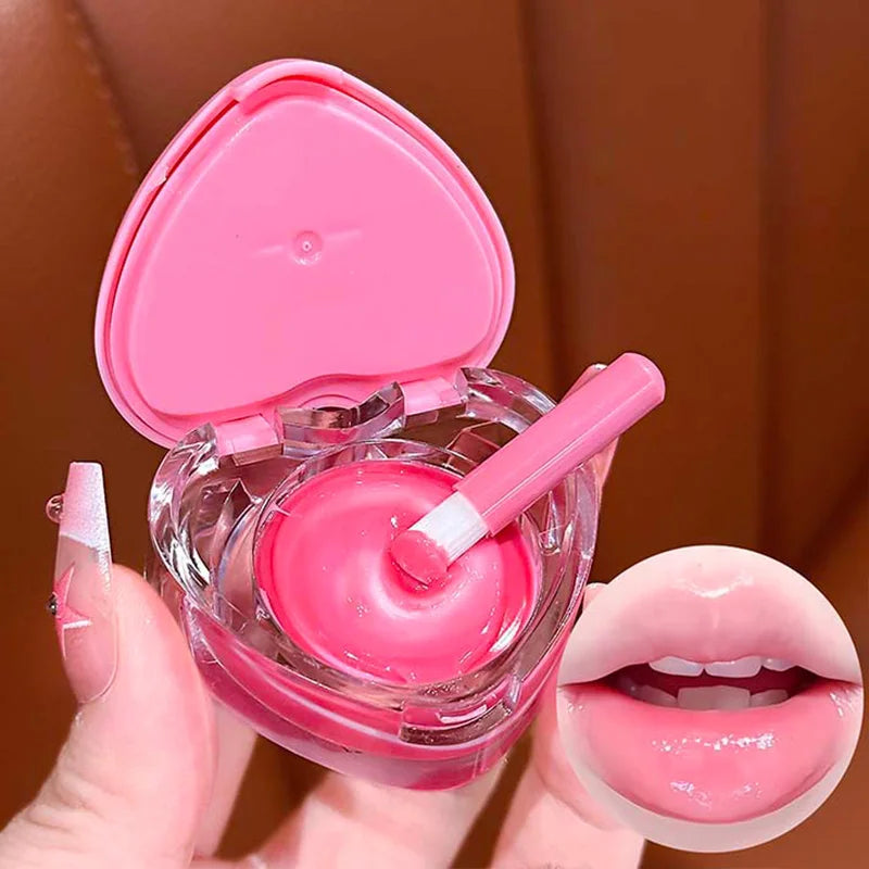 Luckgo Heart Dual Color Lip Mask: Creates Pink-Toned Lips and Provides Moisturizing Hydration, as Well as Lip Care and Wrinkle Improvement Effects. A Must-Have for the Winter Season with a Girlish Touch, and Also Suitable as