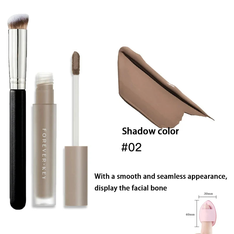 Foreverkey  Liquid Toner Nose Face Shadow Toner Highlighters Shadow Brightening Cosmetics Make Up Brush  Make UpFor Face
