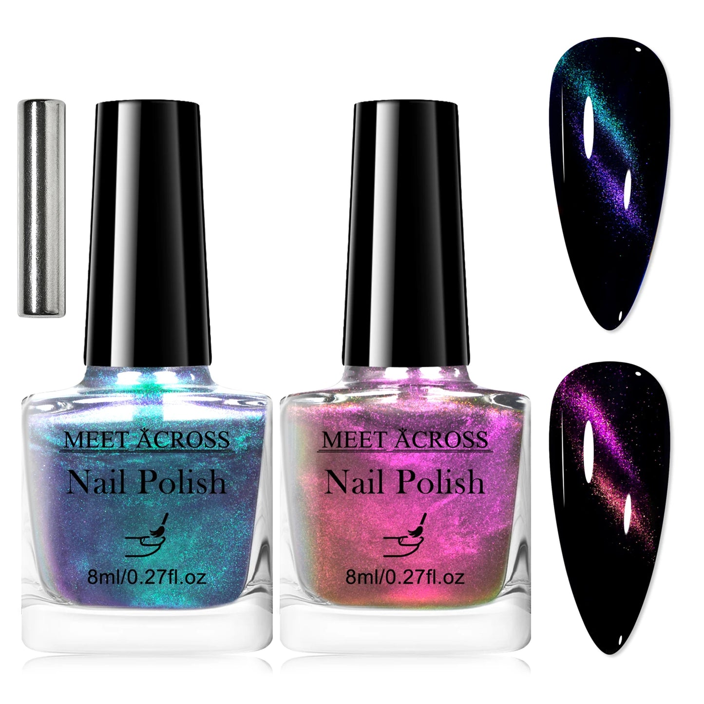 3pcs/set 8ml Cat Magnetic Nail Polish Long Lasting Quick Drying No Need of Lamp to Cure Nail Supplies Vernis for Nails Manicure