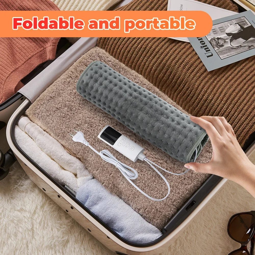 Electric Heating Foot Pad Washable Feet Warmer Household Soft Plush Thermal Heating Blanket Foot Warming Mat Home Office Bedroom