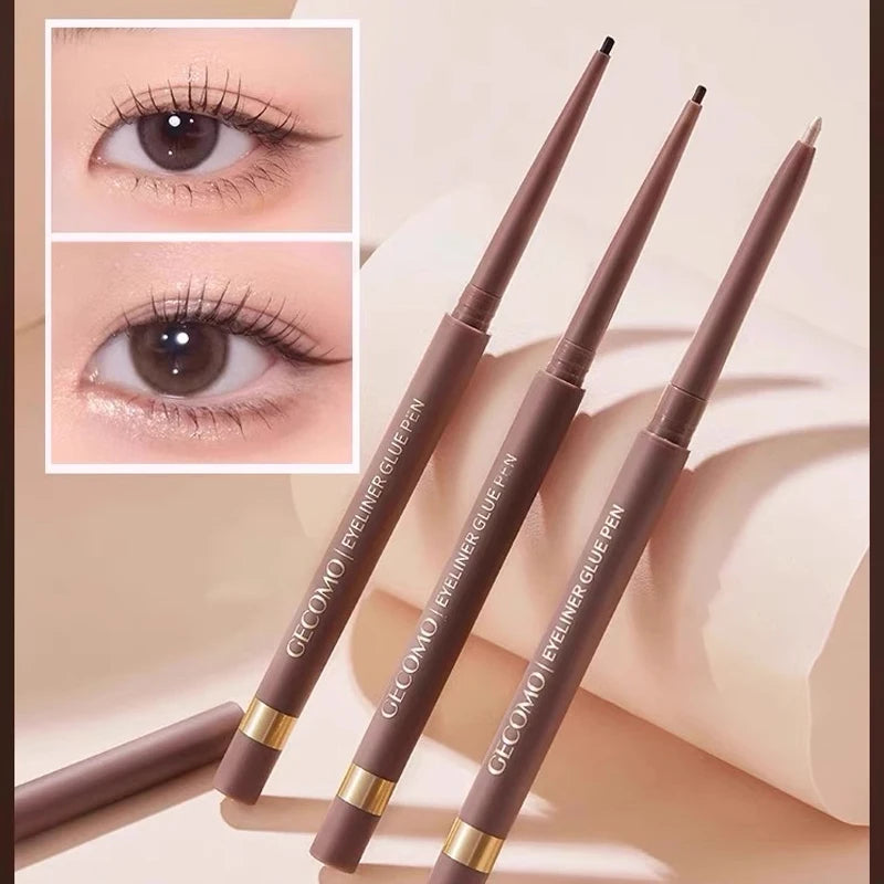 Black Brown Eyeliner Gel Pen 2 Colors Long-lasting Waterproof Aegyo Sal Lying Silkworm Eye Liner Matte Under Eye Pencil Makeup