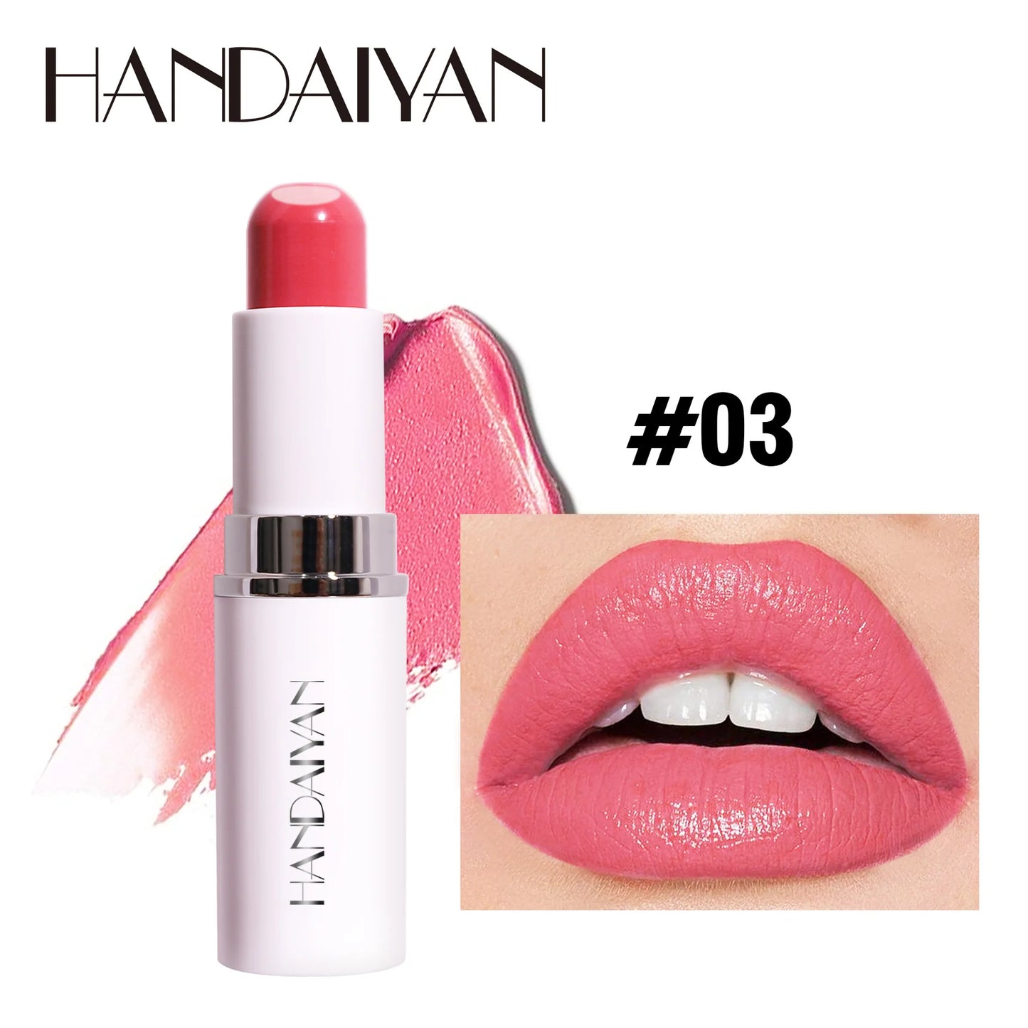 Handaiyan two in one matte lipstick moisturizing sandwich lipstick 8 colors available