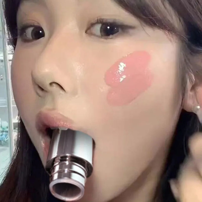 4 Colour Matte Liquid Water Light Sensation Blush Easy To Apply Big Sponge Brush Head Smooth Cheek Natural Blush Rouge for Girls