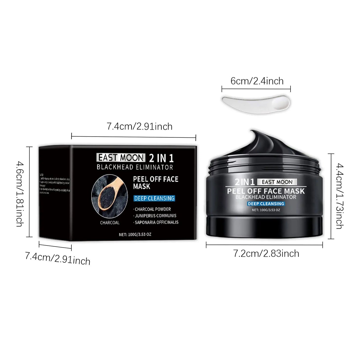 Bamboo Charcoal Blackhead Remover Mask Purifying Shrink Pore Deep Cleansing Oil Control Exfoliator Peel Mud Mask Skin Care