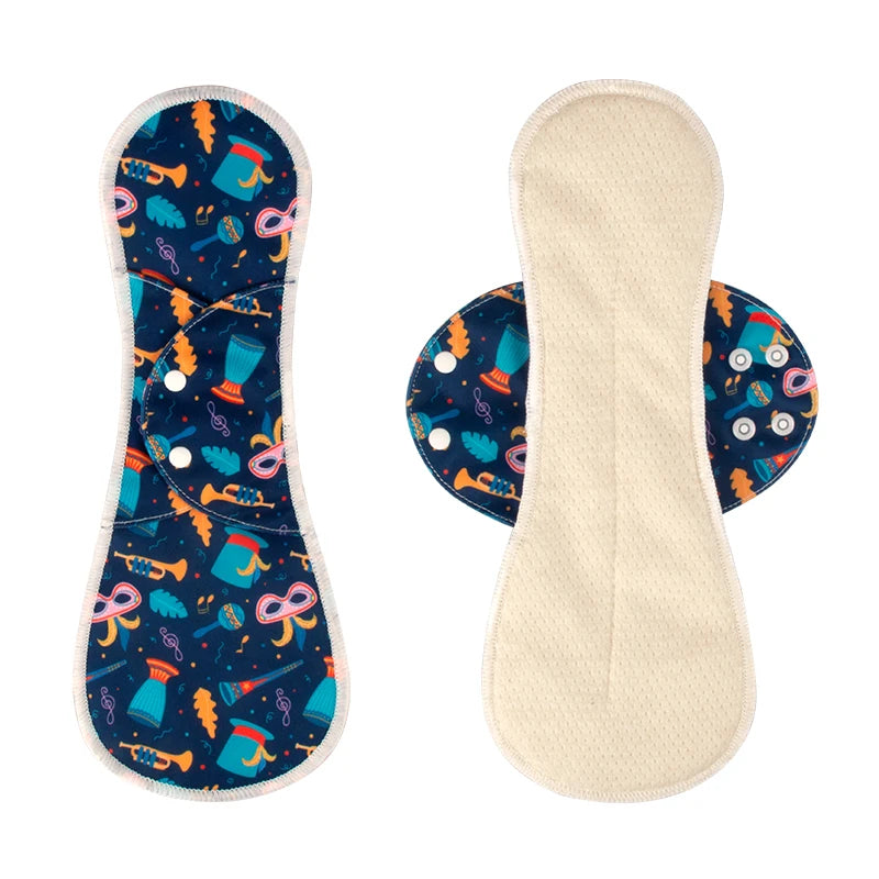 2pcs Reusable Menstrual Pads Heavy Flow Overnight Daily Pads Panty Gasket Washable Sanitary Cotton Pads for Women New Arrival