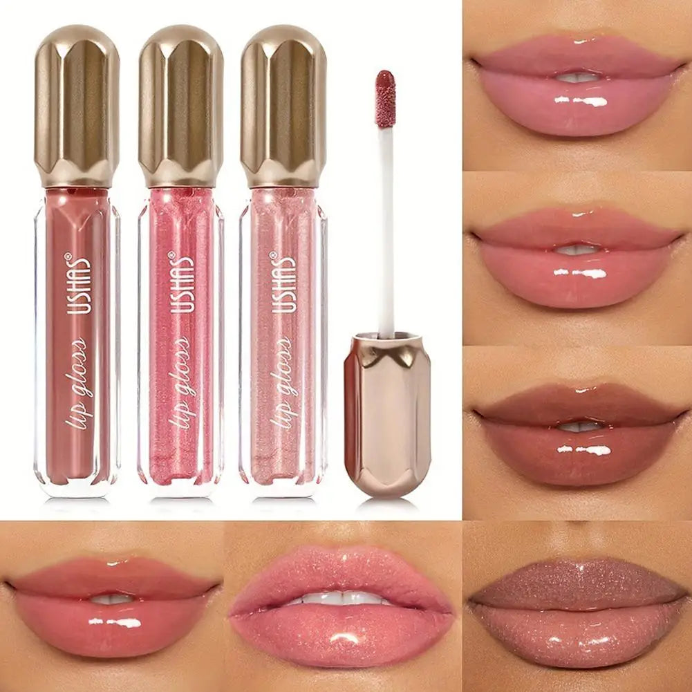 Mirror Pearl Lip Gloss for Women, Waterproof, Long Lasting, Moisturizing Lipstick, Shine Glitter, Glaze, Non Stick Cup, Lip M9F5