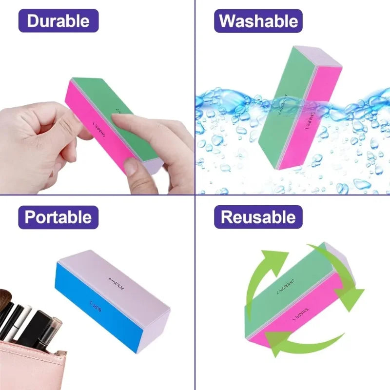 Nail Gloss Buffer Block: For Natural & Acrylic Nails, Smooth Polishing, Boosts Shine