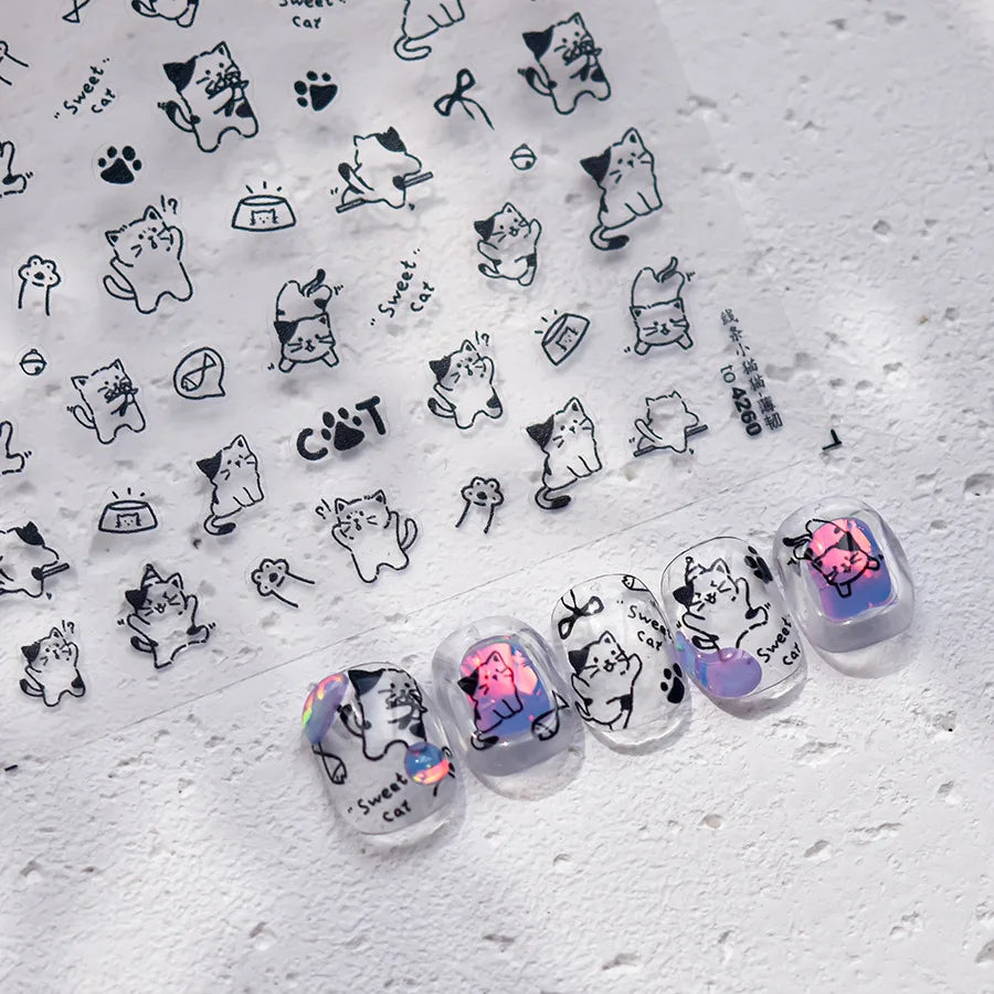 Golden Thread Butterfly Jelly Series Nail Art Stickers High Quality New Bronzing DIY Manicure Decal Decoration