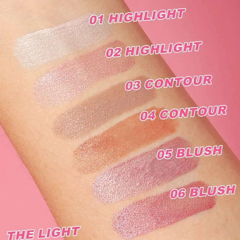 Liquid Highlighting Stick Contouring & Blush Multi-purpose Makeup Air Cushion Pen Face Natural Shimmer Cheeks Creamy Cosmetic