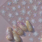 Flying Snowflakes Cold Winter Geometric Hexagon Star Romantic Adhesive Nail Art Stickers Embossment Rhinestone Manicure Decals