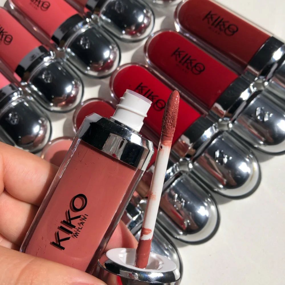 KIKO 3D Liquid Lip Gloss Mirror Colour Pearlescent Shimmer Moisturizing Waterproof Plump Glossy Lasting Not Fading Lipstick