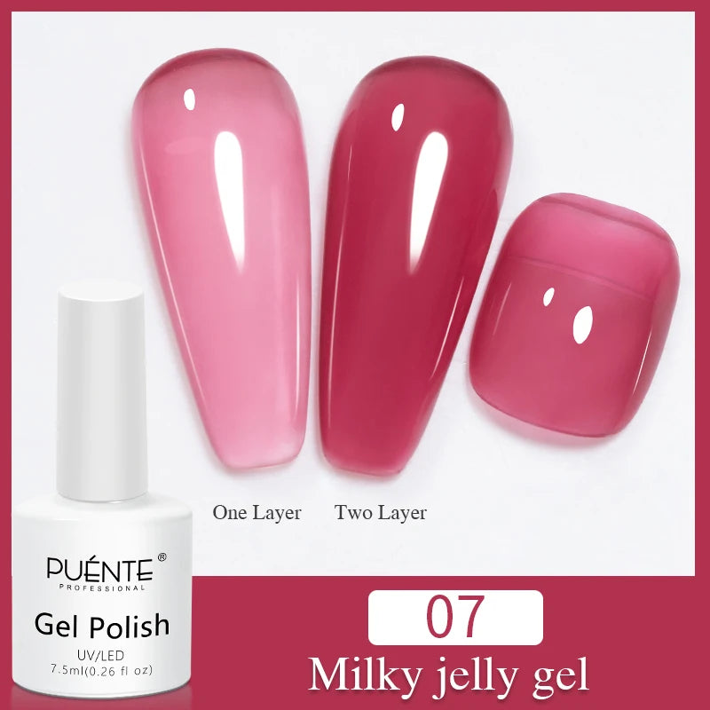 PUENTE 7.5ML Golden Gems Cat Magnetic Gel Nail Polish Pink Brown Blue Colors Golden Glitter Cat Eye Soak Off UV Nail Art Varnish