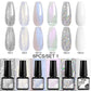 MTSSII 6PCS/Set Sparkly Red Roes Red Gel Nail Polish Shinning Nail Art LED UV Gel Varnish Nail Supplies Manicure Kit for Nails