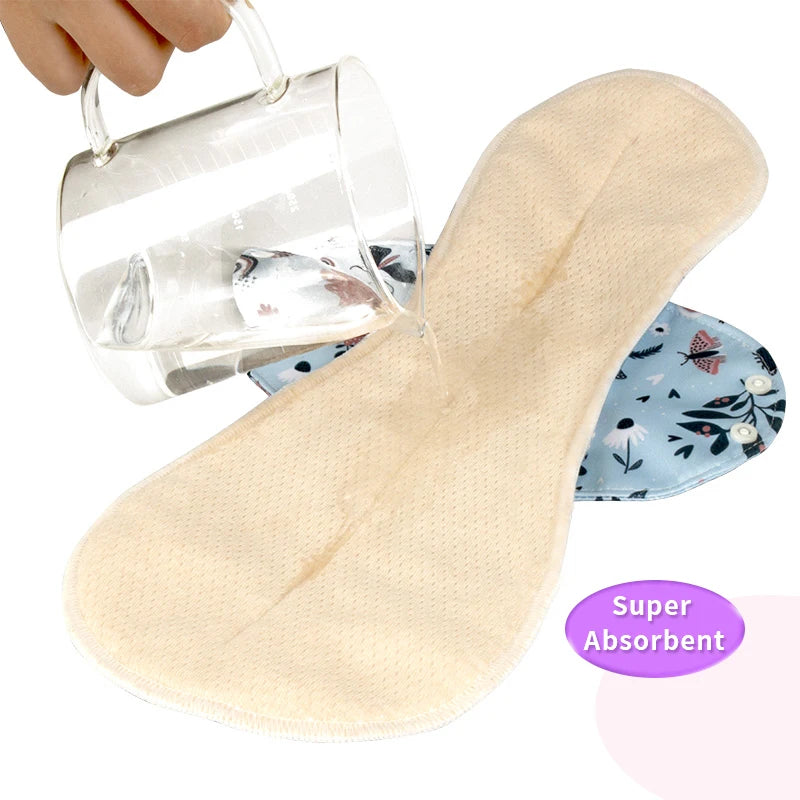 2pcs Reusable Menstrual Pads Heavy Flow Overnight Daily Pads Panty Gasket Washable Sanitary Cotton Pads for Women New Arrival