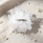 Nude Pink Fabric Flower Hairpin with Pearl Feather Edge Clip, Bridal Wedding Dress Hair Accessory, Bridesmaid Dress Photo Shoot Fairy-Like Side Hair Ornament