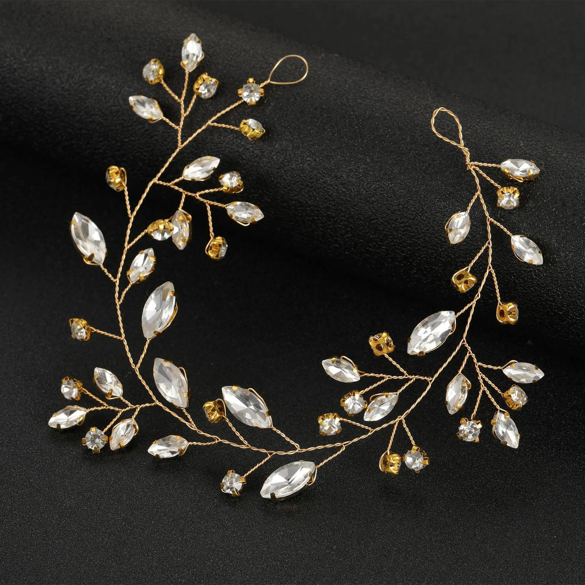Flower rhinestone hair ornament Hair clip Handmade alloy rhinestone hair clip Bridal wedding hair ornament crystal hair ornament