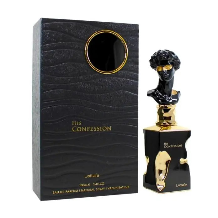 Lattafa His Confession for Men Eau de Parfum Spray 100ml Arab Perfumes Long-Lasting Fragrance for Women