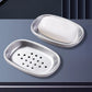 Light Luxury Stainless Steel Perforated Soap Box, Simple Bathroom Draining Rack, Soap Storage Rack