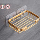 Quality Wall Mounted Soap Dish Self-adhesive Drill Free Metal Soap Holder Hollow Type Aluminum Soap Storage Rack Bathroom