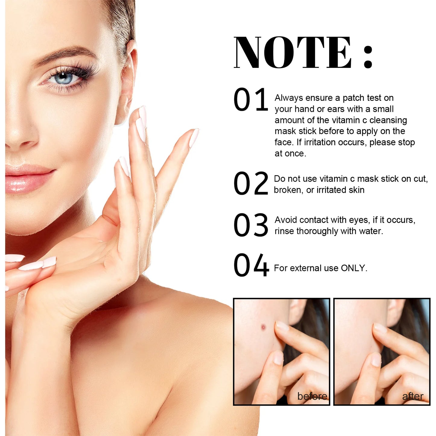 Green Tea Eggplant Solid Mask Series - Deep Facial Cleansing, Hydrating, Firming Skin, Leave-on Clay Mask Stick