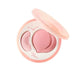 LITTLE ONDINE Peach Highlighter Cream Makeup Bronzers Powder Texture Duo Color Matte Face Brightener Palette