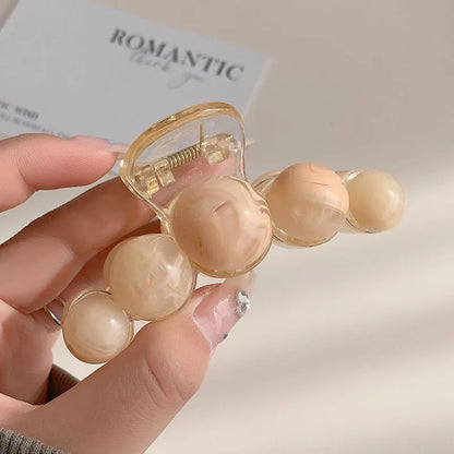 Big Pearls Acrylic Hair Claw Clips Korea Elegant Planet Sweet Hairpins Makeup Hair Styling Barrettes for Women Hair Accessories